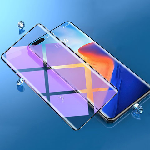 Schutzfolie Full Coverage Displayschutzfolie Panzerfolie Gehärtetes Glas Glasfolie Anti Blue Ray Skins zum Aufkleben Panzerglas F06 für Huawei Mate 40E Pro 4G Schwarz