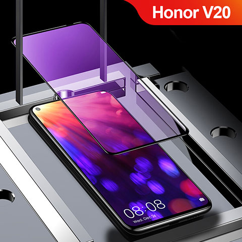 Schutzfolie Full Coverage Displayschutzfolie Panzerfolie Gehärtetes Glas Glasfolie Anti Blue Ray Skins zum Aufkleben Panzerglas für Huawei Honor View 20 Schwarz