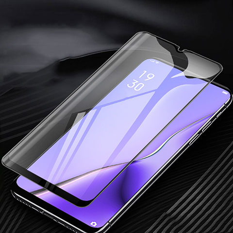 Schutzfolie Full Coverage Displayschutzfolie Panzerfolie Gehärtetes Glas Glasfolie Anti Blue Ray Skins zum Aufkleben Panzerglas für Oppo A11X Schwarz