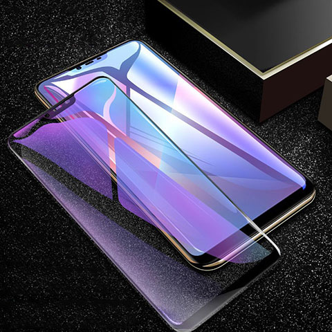 Schutzfolie Full Coverage Displayschutzfolie Panzerfolie Gehärtetes Glas Glasfolie Anti Blue Ray Skins zum Aufkleben Panzerglas für Oppo A12e Schwarz