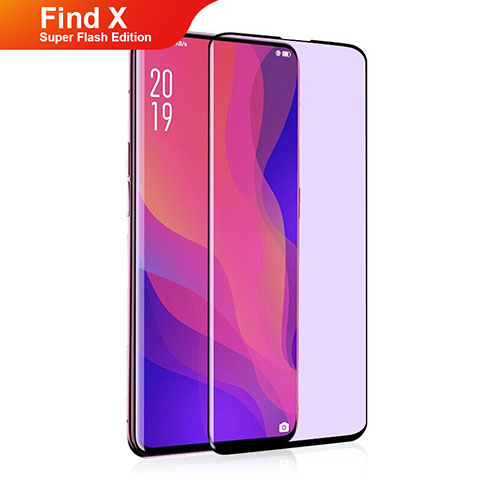 Schutzfolie Full Coverage Displayschutzfolie Panzerfolie Gehärtetes Glas Glasfolie Anti Blue Ray Skins zum Aufkleben Panzerglas für Oppo Find X Super Flash Edition Schwarz