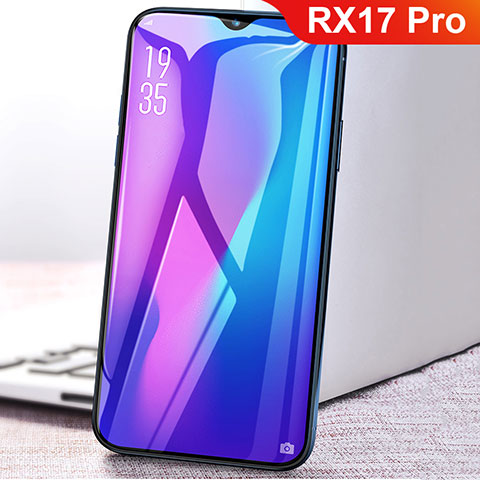 Schutzfolie Full Coverage Displayschutzfolie Panzerfolie Gehärtetes Glas Glasfolie Anti Blue Ray Skins zum Aufkleben Panzerglas für Oppo RX17 Pro Schwarz