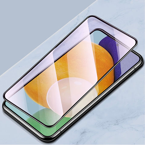 Schutzfolie Full Coverage Displayschutzfolie Panzerfolie Gehärtetes Glas Glasfolie Anti Blue Ray Skins zum Aufkleben Panzerglas für Samsung Galaxy A52 4G Schwarz