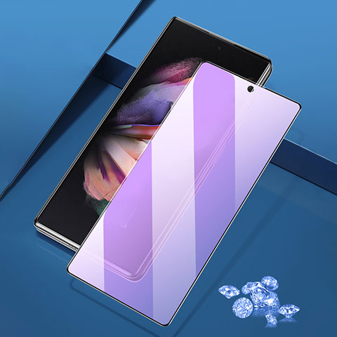 Schutzfolie Full Coverage Displayschutzfolie Panzerfolie Gehärtetes Glas Glasfolie Anti Blue Ray Skins zum Aufkleben Panzerglas für Samsung Galaxy Z Fold3 5G Schwarz