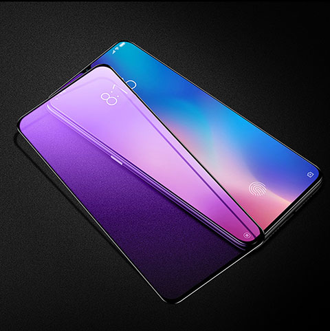 Schutzfolie Full Coverage Displayschutzfolie Panzerfolie Gehärtetes Glas Glasfolie Anti Blue Ray Skins zum Aufkleben Panzerglas für Xiaomi Mi 9 Lite Schwarz