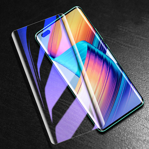 Schutzfolie Full Coverage Displayschutzfolie Panzerfolie Gehärtetes Glas Glasfolie Anti Blue Ray Skins zum Aufkleben Panzerglas K02 für Huawei Nova 7 Pro 5G Schwarz