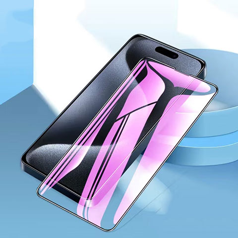 Schutzfolie Full Coverage Displayschutzfolie Panzerfolie Gehärtetes Glas Glasfolie Anti Blue Ray Skins zum Aufkleben Panzerglas U02 für Apple iPhone 14 Pro Max Schwarz