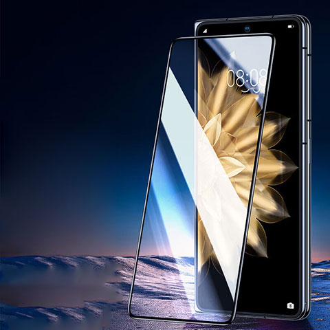 Schutzfolie Full Coverage Displayschutzfolie Panzerfolie Gehärtetes Glas Glasfolie Skins zum Aufkleben Panzerglas F02 für Huawei Honor Magic V2 5G Schwarz