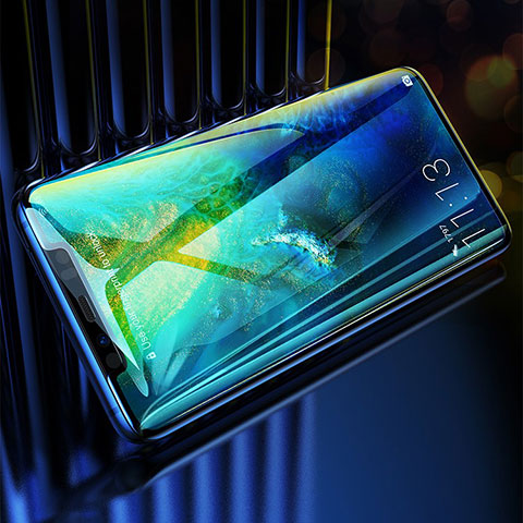 Schutzfolie Full Coverage Displayschutzfolie Panzerfolie Gehärtetes Glas Glasfolie Skins zum Aufkleben Panzerglas F02 für Huawei Mate 30 Pro Schwarz