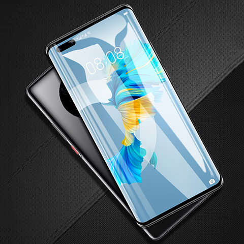 Schutzfolie Full Coverage Displayschutzfolie Panzerfolie Gehärtetes Glas Glasfolie Skins zum Aufkleben Panzerglas F02 für Huawei Mate 40 Pro+ Plus Schwarz