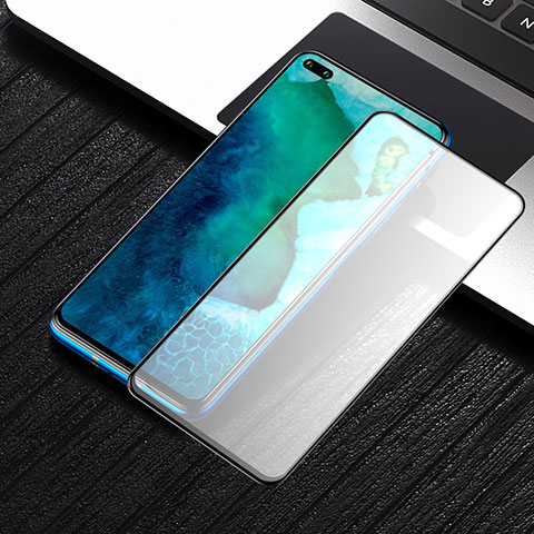 Schutzfolie Full Coverage Displayschutzfolie Panzerfolie Gehärtetes Glas Glasfolie Skins zum Aufkleben Panzerglas F02 für Huawei Nova 7 Pro 5G Schwarz