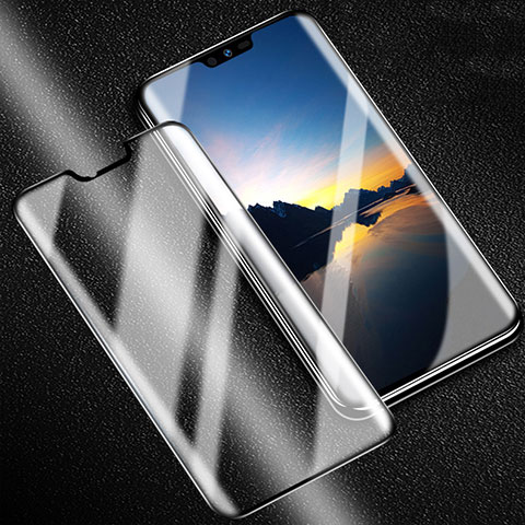 Schutzfolie Full Coverage Displayschutzfolie Panzerfolie Gehärtetes Glas Glasfolie Skins zum Aufkleben Panzerglas F02 für LG V50 ThinQ 5G Schwarz