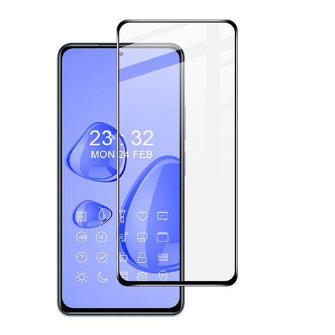 Schutzfolie Full Coverage Displayschutzfolie Panzerfolie Gehärtetes Glas Glasfolie Skins zum Aufkleben Panzerglas F02 für Motorola Moto G72 Schwarz