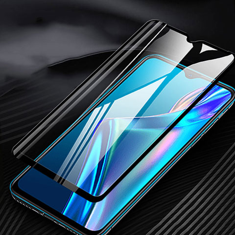 Schutzfolie Full Coverage Displayschutzfolie Panzerfolie Gehärtetes Glas Glasfolie Skins zum Aufkleben Panzerglas F02 für Oppo A12 Schwarz