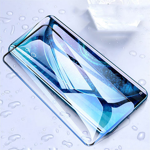 Schutzfolie Full Coverage Displayschutzfolie Panzerfolie Gehärtetes Glas Glasfolie Skins zum Aufkleben Panzerglas F02 für Oppo Find X2 Pro Schwarz