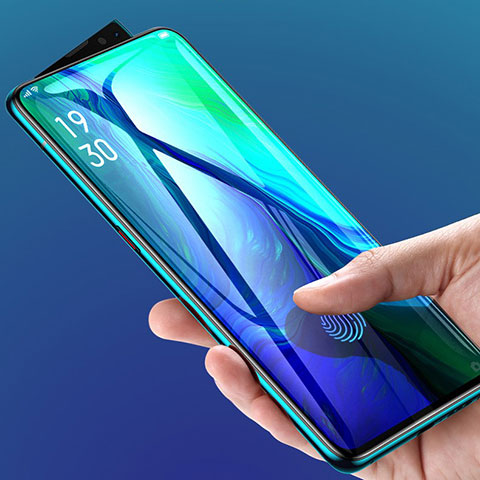 Schutzfolie Full Coverage Displayschutzfolie Panzerfolie Gehärtetes Glas Glasfolie Skins zum Aufkleben Panzerglas F02 für Oppo Reno 10X Zoom Schwarz