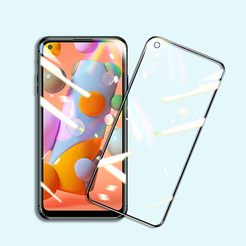 Schutzfolie Full Coverage Displayschutzfolie Panzerfolie Gehärtetes Glas Glasfolie Skins zum Aufkleben Panzerglas F02 für Samsung Galaxy A11 Schwarz