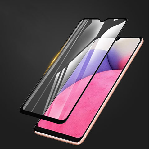 Schutzfolie Full Coverage Displayschutzfolie Panzerfolie Gehärtetes Glas Glasfolie Skins zum Aufkleben Panzerglas F02 für Samsung Galaxy A23e 5G Schwarz