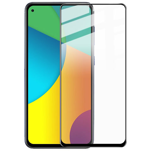 Schutzfolie Full Coverage Displayschutzfolie Panzerfolie Gehärtetes Glas Glasfolie Skins zum Aufkleben Panzerglas F02 für Samsung Galaxy A60 Schwarz