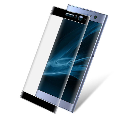 Schutzfolie Full Coverage Displayschutzfolie Panzerfolie Gehärtetes Glas Glasfolie Skins zum Aufkleben Panzerglas F02 für Sony Xperia XA2 Schwarz