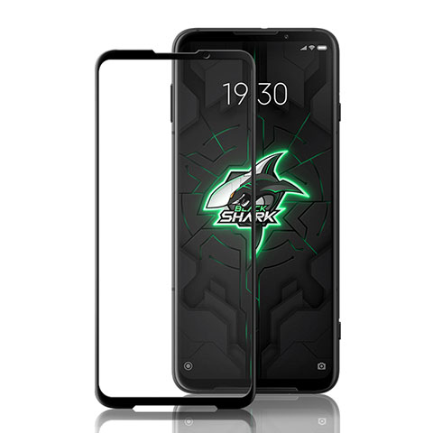 Schutzfolie Full Coverage Displayschutzfolie Panzerfolie Gehärtetes Glas Glasfolie Skins zum Aufkleben Panzerglas F02 für Xiaomi Black Shark 3 Schwarz