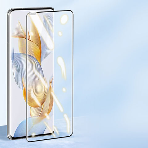 Schutzfolie Full Coverage Displayschutzfolie Panzerfolie Gehärtetes Glas Glasfolie Skins zum Aufkleben Panzerglas F03 für Huawei Honor 80 Pro 5G Schwarz