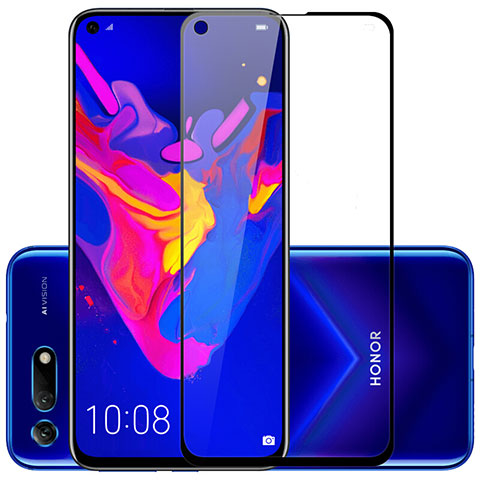 Schutzfolie Full Coverage Displayschutzfolie Panzerfolie Gehärtetes Glas Glasfolie Skins zum Aufkleben Panzerglas F03 für Huawei Nova 5i Schwarz