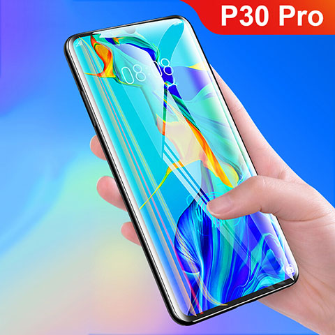 Schutzfolie Full Coverage Displayschutzfolie Panzerfolie Gehärtetes Glas Glasfolie Skins zum Aufkleben Panzerglas F03 für Huawei P30 Pro New Edition Schwarz