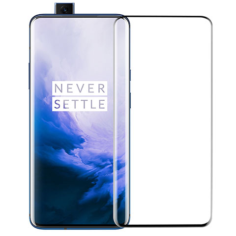 Schutzfolie Full Coverage Displayschutzfolie Panzerfolie Gehärtetes Glas Glasfolie Skins zum Aufkleben Panzerglas F03 für OnePlus 7T Pro 5G Schwarz