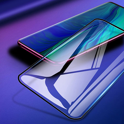 Schutzfolie Full Coverage Displayschutzfolie Panzerfolie Gehärtetes Glas Glasfolie Skins zum Aufkleben Panzerglas F03 für Oppo Reno Schwarz