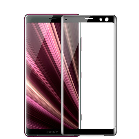 Schutzfolie Full Coverage Displayschutzfolie Panzerfolie Gehärtetes Glas Glasfolie Skins zum Aufkleben Panzerglas F03 für Sony Xperia XZ2 Schwarz