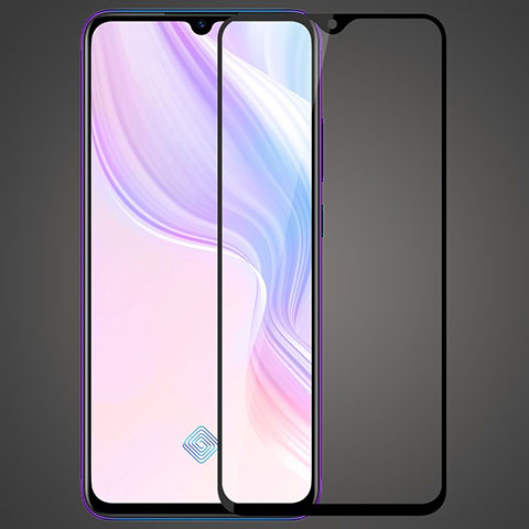 Schutzfolie Full Coverage Displayschutzfolie Panzerfolie Gehärtetes Glas Glasfolie Skins zum Aufkleben Panzerglas F03 für Vivo S1 Pro Schwarz