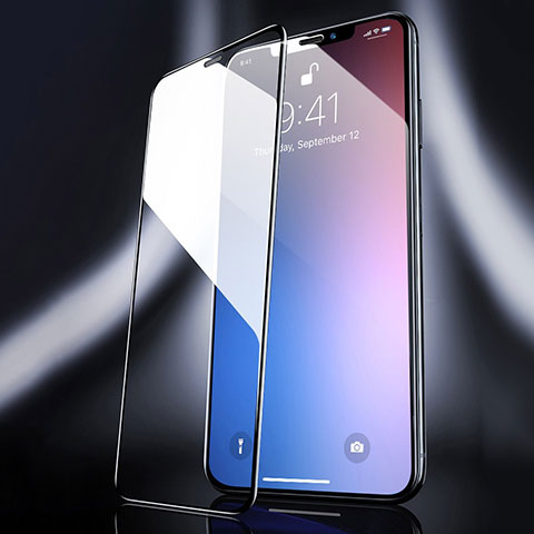 Schutzfolie Full Coverage Displayschutzfolie Panzerfolie Gehärtetes Glas Glasfolie Skins zum Aufkleben Panzerglas F04 für Apple iPhone 11 Pro Max Schwarz