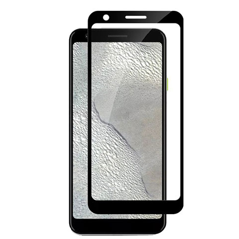 Schutzfolie Full Coverage Displayschutzfolie Panzerfolie Gehärtetes Glas Glasfolie Skins zum Aufkleben Panzerglas F04 für Google Pixel 3a XL Schwarz