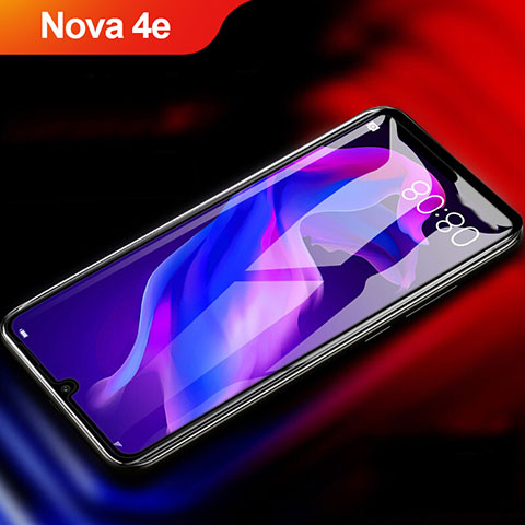 Schutzfolie Full Coverage Displayschutzfolie Panzerfolie Gehärtetes Glas Glasfolie Skins zum Aufkleben Panzerglas F04 für Huawei Nova 4e Schwarz