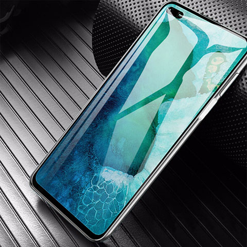 Schutzfolie Full Coverage Displayschutzfolie Panzerfolie Gehärtetes Glas Glasfolie Skins zum Aufkleben Panzerglas F04 für Huawei Nova 6 Schwarz