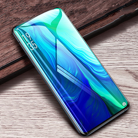 Schutzfolie Full Coverage Displayschutzfolie Panzerfolie Gehärtetes Glas Glasfolie Skins zum Aufkleben Panzerglas F04 für Oppo Reno Schwarz