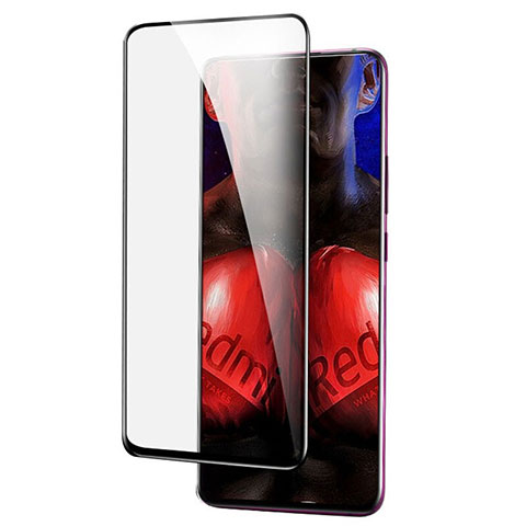 Schutzfolie Full Coverage Displayschutzfolie Panzerfolie Gehärtetes Glas Glasfolie Skins zum Aufkleben Panzerglas F04 für Xiaomi Mi 9T Pro Schwarz