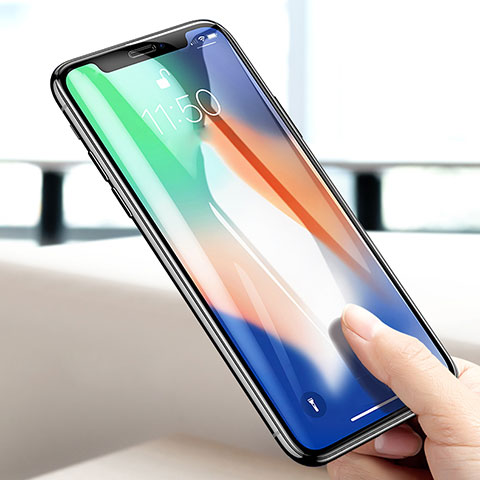 Schutzfolie Full Coverage Displayschutzfolie Panzerfolie Gehärtetes Glas Glasfolie Skins zum Aufkleben Panzerglas F05 für Apple iPhone XR Schwarz