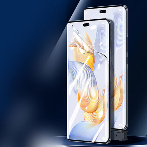 Schutzfolie Full Coverage Displayschutzfolie Panzerfolie Gehärtetes Glas Glasfolie Skins zum Aufkleben Panzerglas F05 für Huawei Honor 80 Pro 5G Schwarz