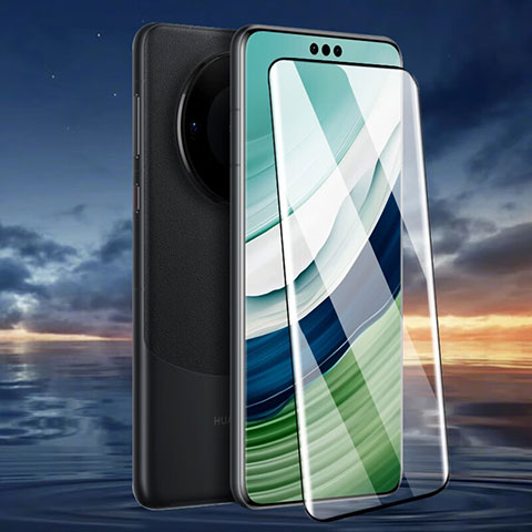 Schutzfolie Full Coverage Displayschutzfolie Panzerfolie Gehärtetes Glas Glasfolie Skins zum Aufkleben Panzerglas F05 für Huawei Mate 60 Pro+ Plus Schwarz