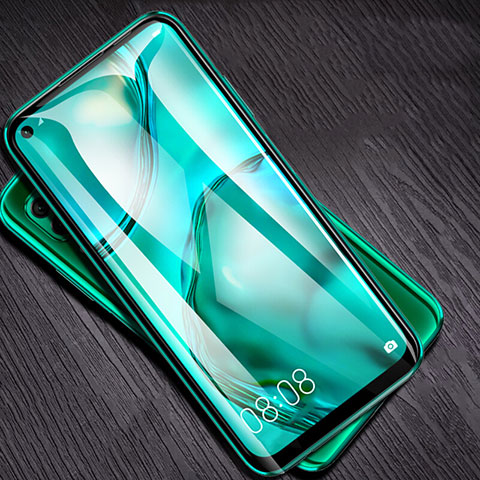 Schutzfolie Full Coverage Displayschutzfolie Panzerfolie Gehärtetes Glas Glasfolie Skins zum Aufkleben Panzerglas F05 für Huawei Nova 6 SE Schwarz