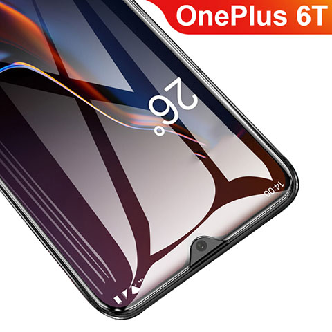 Schutzfolie Full Coverage Displayschutzfolie Panzerfolie Gehärtetes Glas Glasfolie Skins zum Aufkleben Panzerglas F05 für OnePlus 6T Schwarz