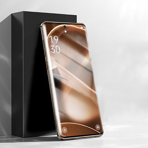 Schutzfolie Full Coverage Displayschutzfolie Panzerfolie Gehärtetes Glas Glasfolie Skins zum Aufkleben Panzerglas F05 für Oppo Find X6 Pro 5G Schwarz