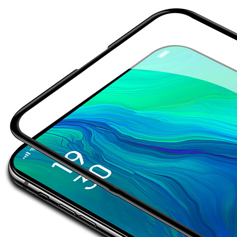 Schutzfolie Full Coverage Displayschutzfolie Panzerfolie Gehärtetes Glas Glasfolie Skins zum Aufkleben Panzerglas F05 für Oppo Reno Schwarz