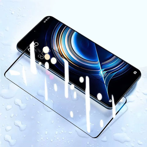 Schutzfolie Full Coverage Displayschutzfolie Panzerfolie Gehärtetes Glas Glasfolie Skins zum Aufkleben Panzerglas F05 für Xiaomi Redmi K50 5G Schwarz