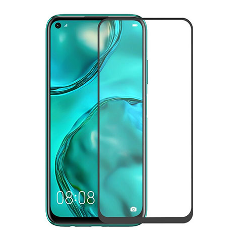 Schutzfolie Full Coverage Displayschutzfolie Panzerfolie Gehärtetes Glas Glasfolie Skins zum Aufkleben Panzerglas F06 für Huawei Nova 6 SE Schwarz