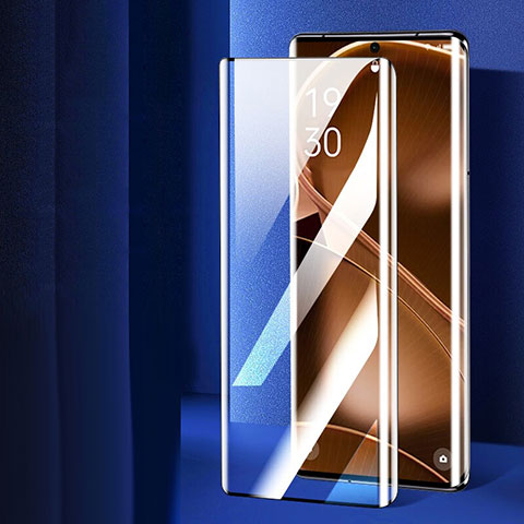 Schutzfolie Full Coverage Displayschutzfolie Panzerfolie Gehärtetes Glas Glasfolie Skins zum Aufkleben Panzerglas F06 für Oppo Find X6 Pro 5G Schwarz