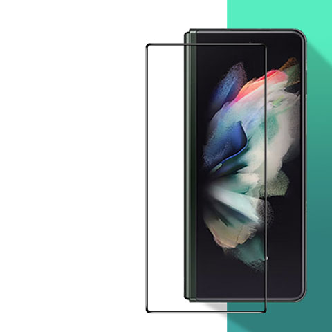 Schutzfolie Full Coverage Displayschutzfolie Panzerfolie Gehärtetes Glas Glasfolie Skins zum Aufkleben Panzerglas F06 für Samsung Galaxy Z Fold3 5G Schwarz