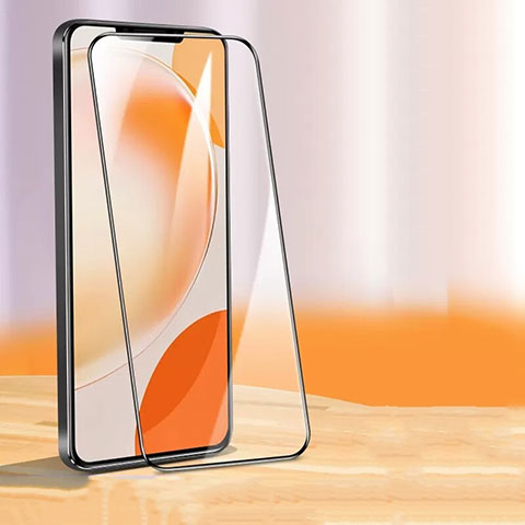 Schutzfolie Full Coverage Displayschutzfolie Panzerfolie Gehärtetes Glas Glasfolie Skins zum Aufkleben Panzerglas F09 für Huawei Nova Y91 Schwarz